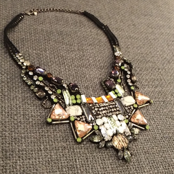 Nocturne rhinestone bib necklace - Picture 1 of 3